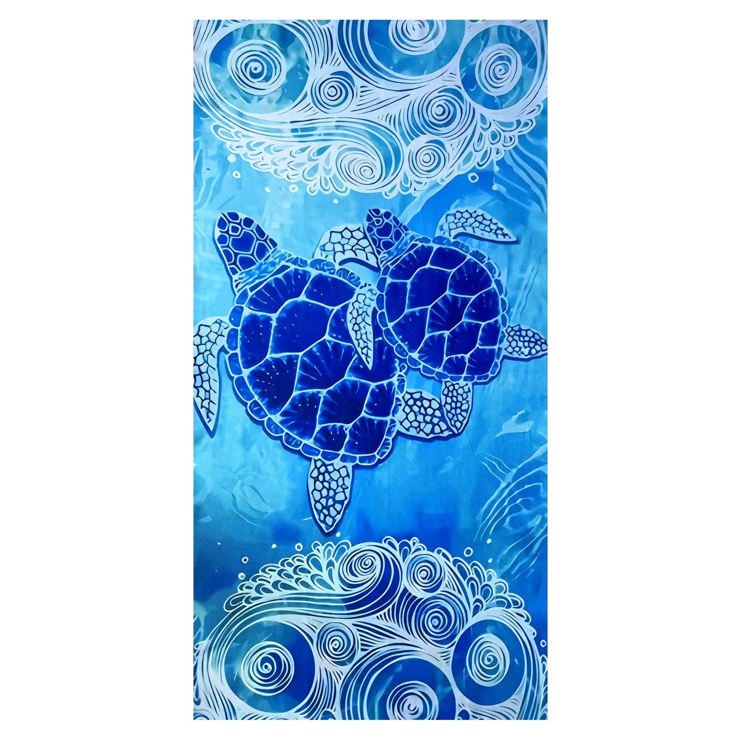 Beach Towel blue turtle